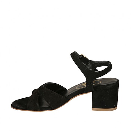 black suede sandals low heel