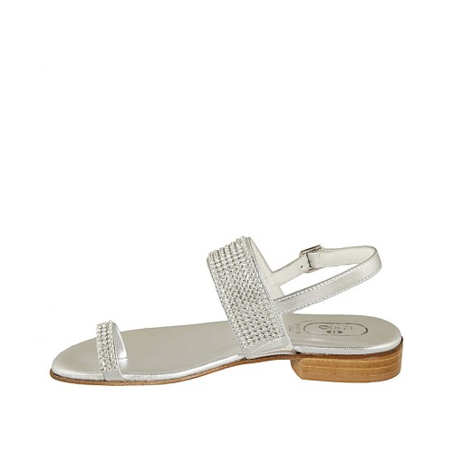 Silver thong sandals with hot sale rhinestones