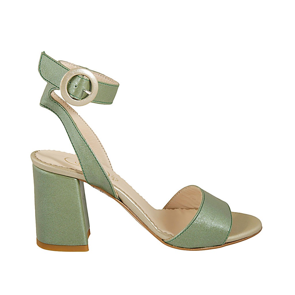 green ankle strap heels