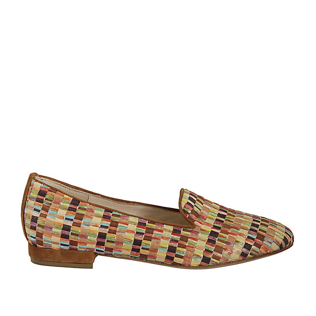 womens multi colored loafers