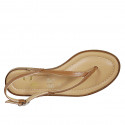 Sandale entredoigt pour femmes en cuir marron talon 2 - Pointures disponibles:  32