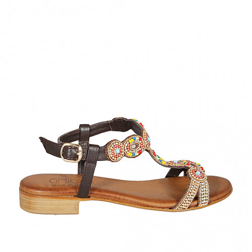 sandalen mit absatz bunt